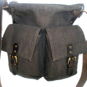 DRIES Van Noten Large Oiled-Cotton & Leather Rustic Luxury Rucksack Crossbody